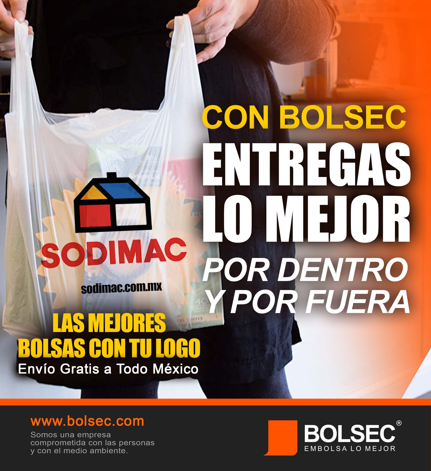 bolsa tipo camiseta personalizada